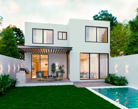 CASA EN VENTA MERIDA YUCATAN EN PRIVADA RESIDENCIAL 4 RECAMARAS TEMOZON NORTE